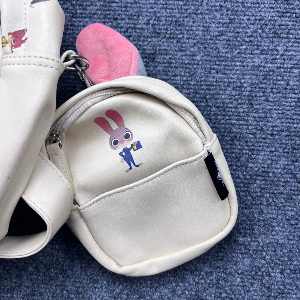 Disney Zootopia Mini Backpack Coin Purse Cream Judy Hopps Character Bag